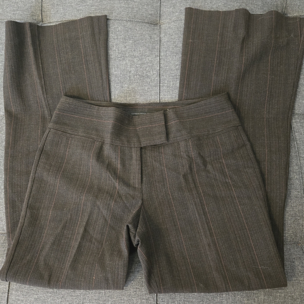 Pinstripe Brown Trousers